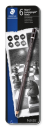 STAEDTLER MARS LUMOGRAPH BLACK TIN OF 6 ASS 100B G6