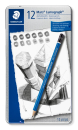 STAEDTLER MARS LUMOGRAPH TIN OF 12 ASS DEGREES 100 G12