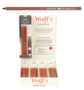 WOLFF CARBON PENCIL CARD OF 4 ASST