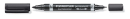STAEDTLER LUMOCOLOR PERMANENT DUO BULLET TIP BLACK 348-9