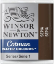 WN COTMAN WATERCOLOUR 1/2 PAN SEPIA 0301609