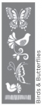 BIRDS & BUTTERFLIES 6"x18" AMERICANA&reg; DECOR&trade; STENCIL