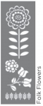 FOLK FLOWERS 6"x18" AMERICANA&reg; DECOR&trade; STENCIL