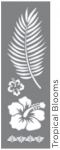 TROPICAL BLOOMS 6"x18" AMERICANA&reg; DECOR&trade; STENCIL