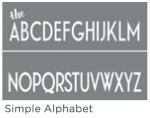 SIMPLE ALPHABET 6"x18" 2-PART AMERICANA&reg; DECOR&trade; STENCIL