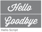 HELLO SCRIPT 6"x18" 2-PART AMERICANA&reg; DECOR&trade; STENCIL