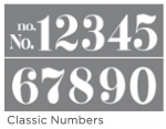 CLASSIC NUMBERS 6"x18" 2-PART AMERICANA&reg; DECOR&trade; STENCIL