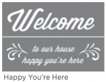 HAPPY YOU'RE HERE 6"x18" 2-PT AMERICANA&reg; DECOR&trade; STENCIL