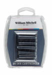 BLACK CALLIGRAPHY INK 20 PACK CARTRIDGES WM MITCHELL 30103