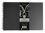 A4 LANDSCAPE ARTIST HARDBACK BLACK PAPER SKETCH BOOK C&D