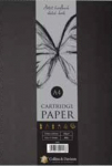 C&D A5 ARTIST HARDBACK WHITE PAPER SKETCH BOOK BLACK COVER