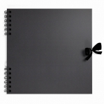 GECKO STASHY KEEPSAKE BOOK 30cm SQ 30 SH BLACK TONED CARD