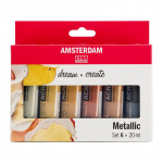 ROYAL TALENS AMSTERDAM ACRYLIC METALLIC 6 SET 20ml 17820501