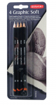 DERWENT GRAPHIC SOFT SKETCHING BLISTER 4 39005