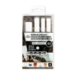 R&L ACRYLIC PAINT MARKERS - 4 WHITE ASS TIPS MARK-2702