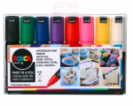 PC-8K 8 PIECE STARTER PACK POSCA BROAD CHISEL TIP