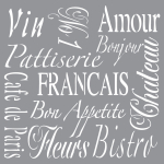 FRENCH LIVING 12"x12" AMERICANA® DECOR<sup>(TM)</sup> STENCIL