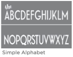 SIMPLE ALPHABET 6"x18" 2-PART AMERICANA® DECOR<sup>(TM)</sup> STENCIL