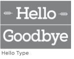 HELLO TYPE 6"x18" 2-PART AMERICANA® DECOR<sup>(TM)</sup> STENCIL