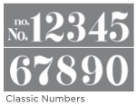 CLASSIC NUMBERS 6"x18" 2-PART AMERICANA® DECOR<sup>(TM)</sup> STENCIL