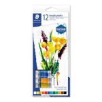 STAEDTLER ACRYLIC PAINTS 12 ASSORTED COLOURS 8500 C12