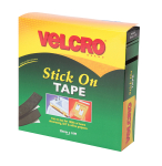 STICK ON TAPE 20mm X 10m BLACK H & L 60220 VELCRO® brand