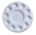 PLASTIC CIRCULAR 10 WELL PALETTE 17cm DIAMETER