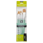 PEBEO 6 YELLOW FLAT POLYAMIDE BRUSH WALLET 952310