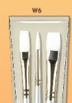 PRO ARTE W6 SET STERLING ACRYLIX BRUSH WALLET FLAT/RND