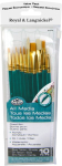 ROYAL WHITE BRISTLE/GOLDEN TAK LON BRUSH SET OF 10