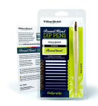 Wm. MITCHELL R.H. LEFT OBLIQUE NIB CARD  ROUND HAND 35771