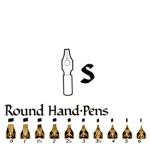 Wm. MITCHELL LEFT OBLIQUE ASST NIBS 12 ROUND HAND 35192