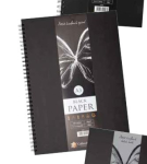 A3 ARTIST HARDBACK BLACK PAPER SKETCH BOOK BLACK COVER WIRO