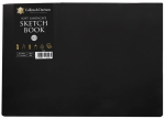 A3 LANDSCAPE SOFT SKETCH BOOK 20 SH WHITE PAPER BLACK COVER