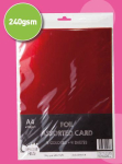 A4 240gsm FOIL CARD ASSORTED 4 SHEETS CREATIVE HOUSE