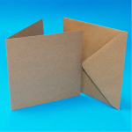 CRAFT UK 6X6 KRAFT CARDS/ENVELOPES 50 PACK 2047