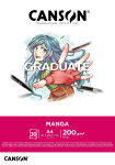 CANSON GRADUATE MANGA PAD A4 200G 30SH C31250P030