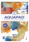 CLAIREFONTAINE GOLDLINE AQUA PAD SPIRAL A3 25SH 976104C