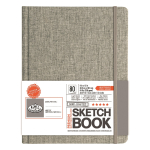 R&L 9 X 12 HARDBACK SKETCHBOOK GREY FABRIC SKTGRY-912