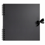 GECKO STASHY KEEPSAKE BOOK 30cm SQ 30 SH BLACK TONED CARD