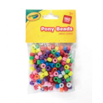 CRAYOLA ASSORTED PONY BEADS 100 PIECES. AC3554-01CRA