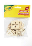 CRAYOLA WOODEN NUMBER & SYMBOLS 26 PIECES AC3625-CRA