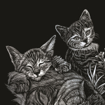 R&L TABBYCAT & KITTENS SCRAPERFOIL SILVER SILF13