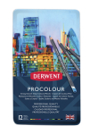 DERWENT PROCOLOUR TIN OF 12 PENCILS 2302505