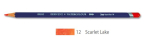 DERWENT WATERCOLOUR PENCIL 12 SCARLET LAKE 32812