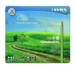 LYRA GRADUATE COLOURED PENCILS 24PCS METAL TIN SET L2871240