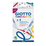 GIOTTO TURBO GLITTER FELT TIP 8 ASS SET  F425800