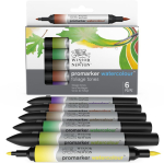WN FOLIAGE TONES 6 SET PROMARKER WATERCOLOUR 290169