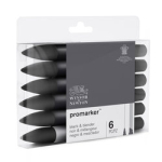 PROMARKER SET 4 BLACK + BLENDER 290116 WINSOR & NEWTON