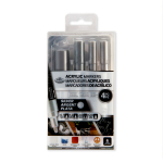 R&L ACRYLIC PAINT MARKERS - 4 SILVER ASS TIPS MARK-2704